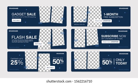 Sale banner template collection for promotion sale. Editable banner for social media post, website and internet ads.