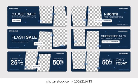 Sale banner template collection for promotion sale. Editable banner for social media post, website and internet ads.