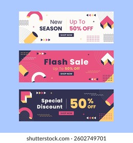 Sale banner template collection for promotion sale. Editable banner for presentation, website header and internet ads.