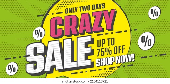 Sale Banner Template with Crazy Sale offer