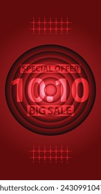 Sale banner template design 10.10 . SPECIAL OFFER, BIG SALE, MEGA SALE
