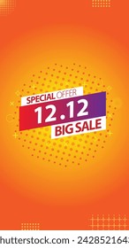 Sale banner template design  .  12.12 SPECIAL OFFER, MEGA SALE, FLASH SALE