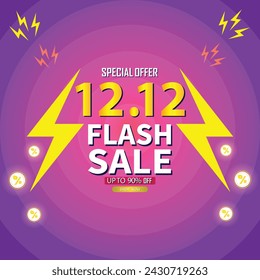 Sale banner template design  .  12.12 SPECIAL OFFER, MEGA SALE, FLASH SALE