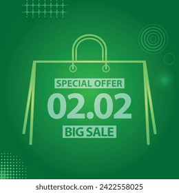 Sale banner template design 2.2 . 02.02 SPECIAL OFFER, FLASH SALE, BIG SALE