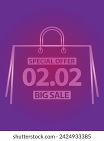 Sale banner template design 2.2 . 02.02 SPECIAL OFFER, FLASH SALE, BIG SALE