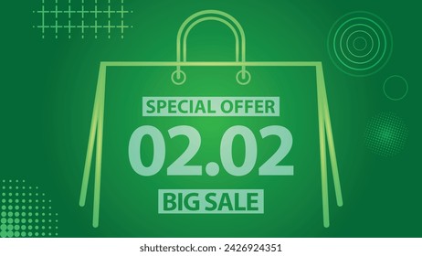 Sale banner template design 2.2 . 02.02 SPECIAL OFFER, FLASH SALE, BIG SALE