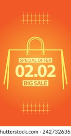 Sale banner template design 2.2 . 02.02 SPECIAL OFFER, FLASH SALE, BIG SALE