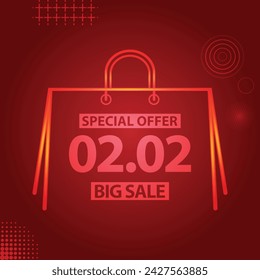 Sale banner template design 2.2 . 02.02 SPECIAL OFFER, FLASH SALE, BIG SALE