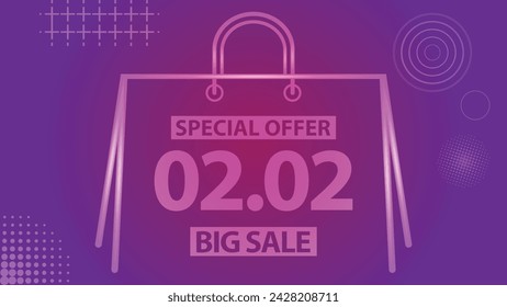 Sale banner template design 2.2 . 02.02 SPECIAL OFFER, FLASH SALE, BIG SALE