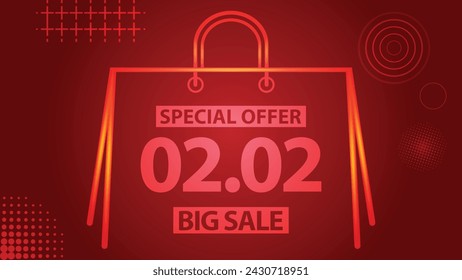 Sale banner template design 2.2 . 02.02 SPECIAL OFFER, FLASH SALE, BIG SALE