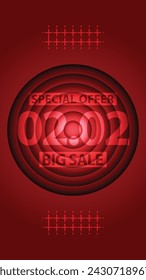 Sale banner template design 2.2 . 02.02 SPECIAL OFFER, BIG SALE, MEGA SALE