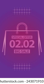 Sale banner template design 2.2 . 02.02 SPECIAL OFFER, FLASH SALE, BIG SALE