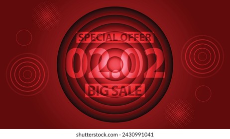 Sale banner template design 2.2 . 02.02 SPECIAL OFFER, BIG SALE, MEGA SALE