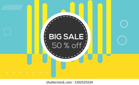 Sale banner template design 50 % off