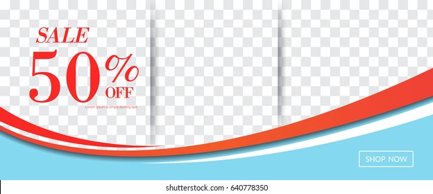 Sale banner template design. Abstract banner template. Banner layout template for advertising on website or printing.
