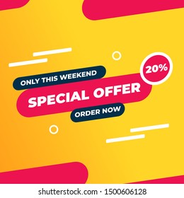 Sale Banner Template Design for Advertising text, banner, presentation, social media post. Vector Illustration