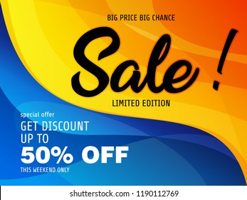 Sale banner template design background