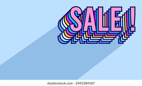 Sale banner template design background for market.