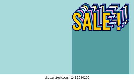 Sale banner template design background for market.