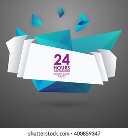 sale banner template design. Background for night party
