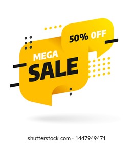 Sale banner template design. Best offer vector illustration.