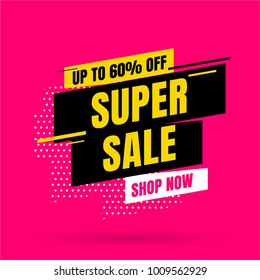 Sale banner template design, Big sale special offer. end of season special offer banner. vector illustration.