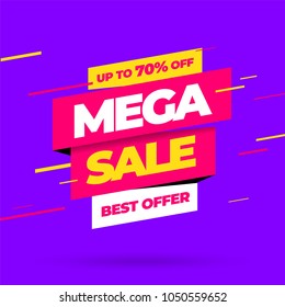 Sale banner template design, Big sale special offer. end of season special offer banner. vector illustration.
