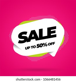 Sale banner template design, Big sale special offer. Vector illustration.