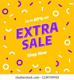 Sale banner template design, Big sale special offer. End of season special offer banner. vector illustration.