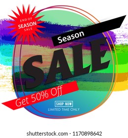 Sale banner template design, Big sale special offer. end of season special offer banner. vector illustration.