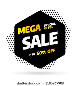 Sale banner template design, Big sale special offer. End of season. Vector illustration.