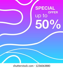 Sale banner template design. Big sale special offer. Social media poster. Vector illustration.