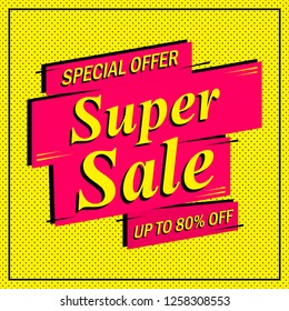 sale banner template design. big sale special offer background. end of season special offer banner. vector illustration. vector typography banner design concept.