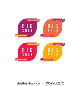 Sale banner template design, Big sale special offer. end of season special offer banner. vector illustration.