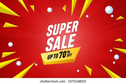 Sale banner template design, Big sale special offer. 