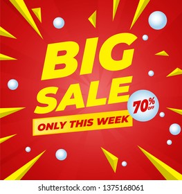 Sale banner template design, Big sale special offer. 