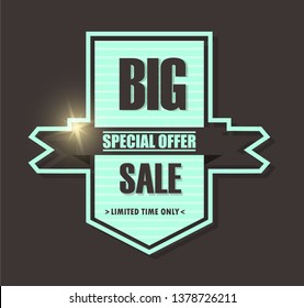 Sale banner template design, Big sale, Super Sale, end of season special offer banner. vector illustration. - Vektor