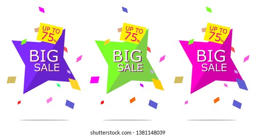 Sale banner template design, Big sale special up to 75% off. Super Sale, Ramadan special offer banner. vector illustration.