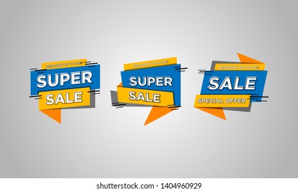 Sale banner template design, Big sale special offer. end of season special offer banner. vector illustration.