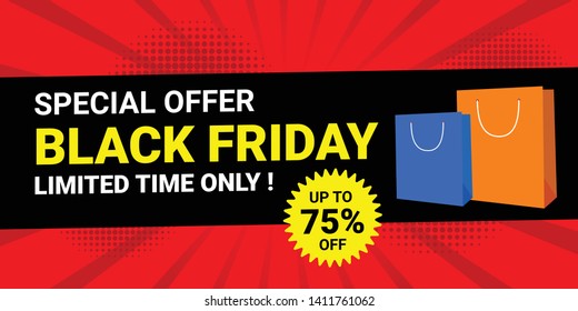 Sale banner template design, big sale special offer. End of season special offer banner. Cybersale discounts. Black friday banner template design.