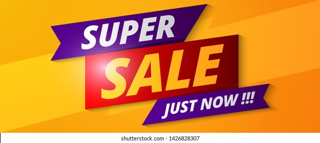 Sale banner template design, Big sale special offer. Vector illustration.