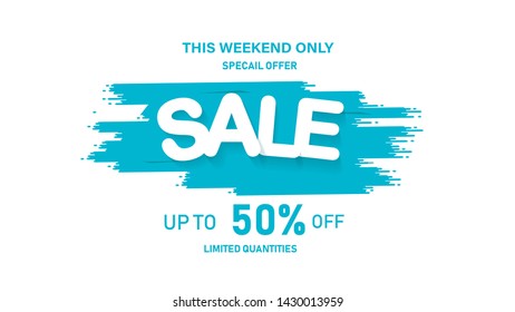 Sale banner template design, Big sale special offer.