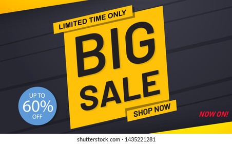 Sale banner template design, Big sale special offer. 
