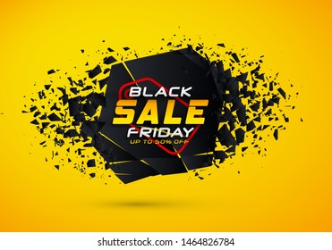 Sale banner template design, Big sale special offer. end of season special offer banner.Vector Banner with explosion effect.