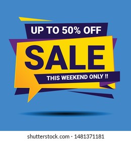 Sale banner template design, big sale special offer. End of season special offer banner. Cybersale discounts. Sale banner template design.