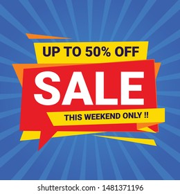 Sale banner template design, big sale special offer. End of season special offer banner. Cybersale discounts. Sale banner template design.