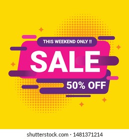 Sale banner template design, big sale special offer. End of season special offer banner. Cybersale discounts. Sale banner template design.