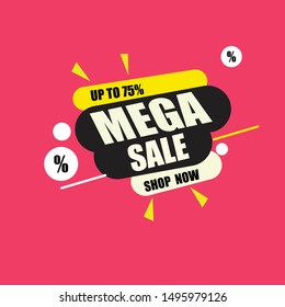 Sale banner template design, Big sale special offer. end of season special offer banner. 