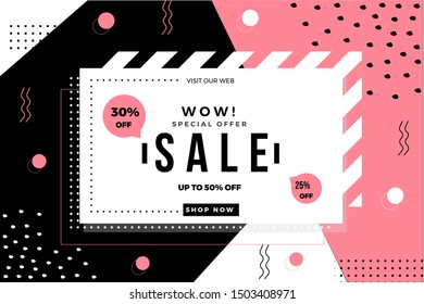 Sale banner template design, Big sale special offer. end of season special offer banner. vector illustration.