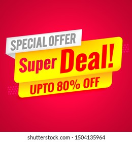 Sale banner template design, Big sale special offer. End of season special offer banner. vector illustration.